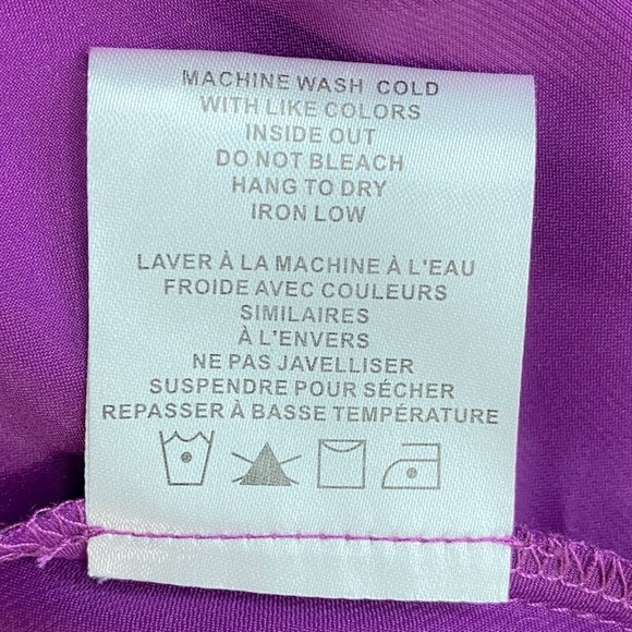 Song Made For You Purple Satin Tiered Mini Dress S - Picture 7 of 12